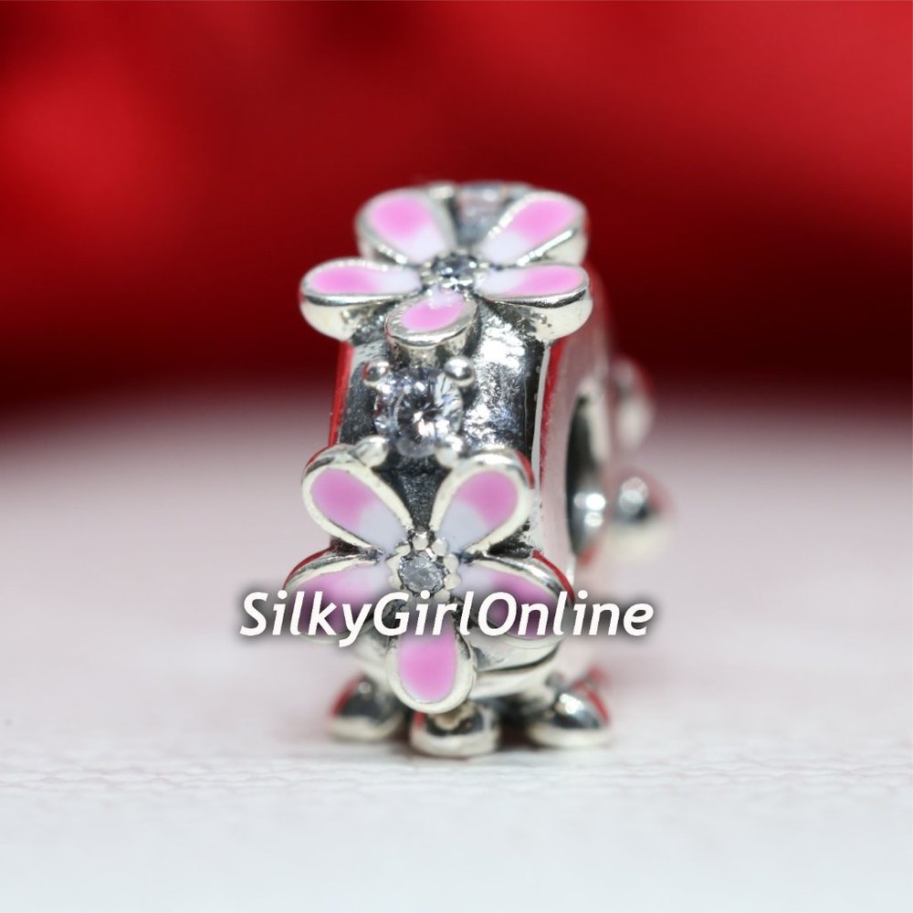 Pandora Pink Daisy Flower Clip Charm 798809C01